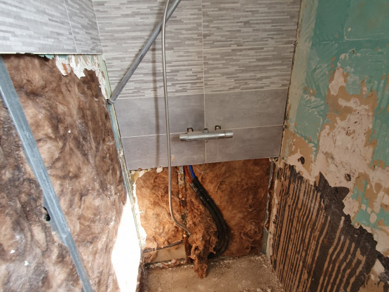 Rénovation d'une douche à l'identique après une fuite d'eau