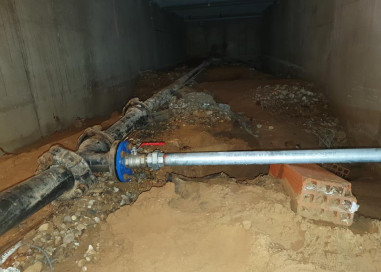Réparation d'une canalisation d'alimentation d'eau à Belleville-en-Beaujolais (69)